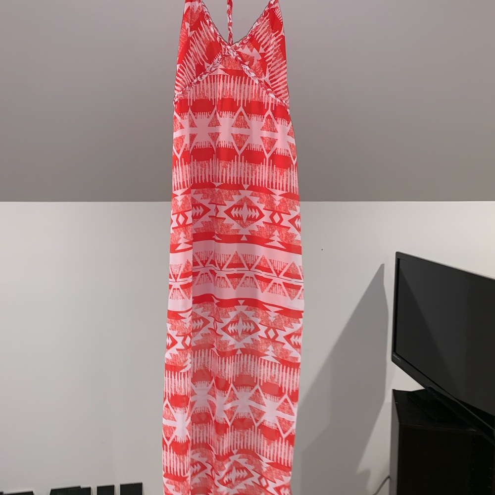 Coral maxi dress